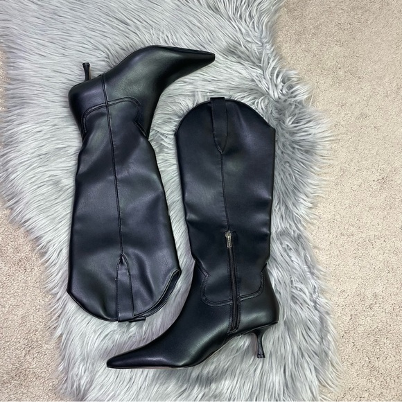 New Steven New York by Steve Madden Knee-High Pull-on Western Boots Women’s 8 - Picture 3 of 7